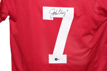 John Elway Signed Stanford Cardinal Custom College Style Red Jersey