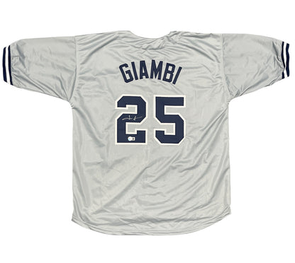 Jason Giambi Signed New York Yankees Custom Jersey (BAS COA)