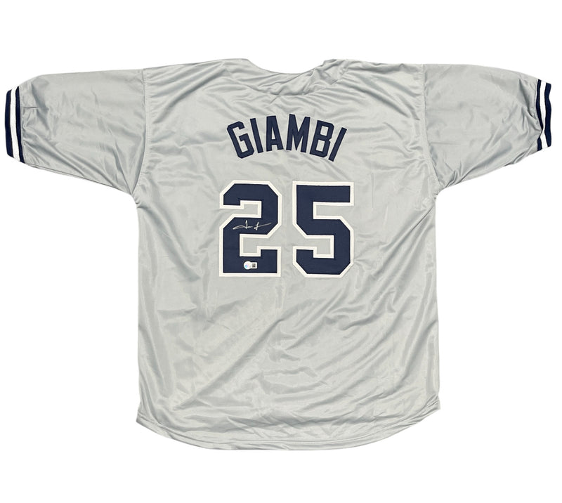 Jason Giambi Signed New York Yankees Custom Jersey (BAS COA)