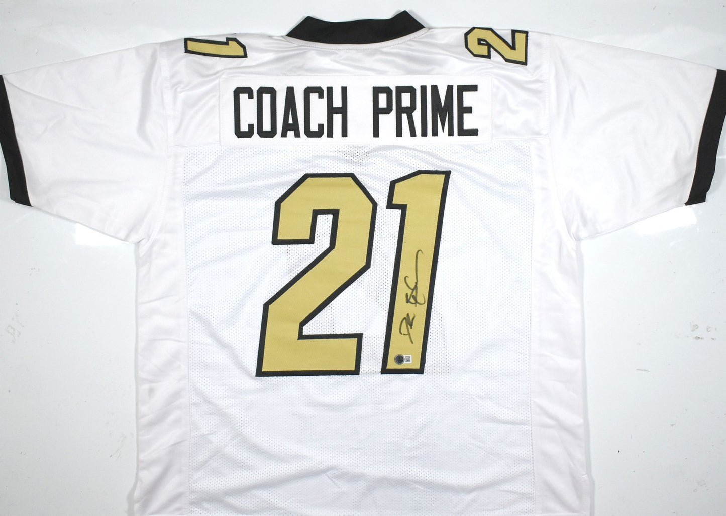 Deion Sanders Autographed Coach Prime White Custom Jersey