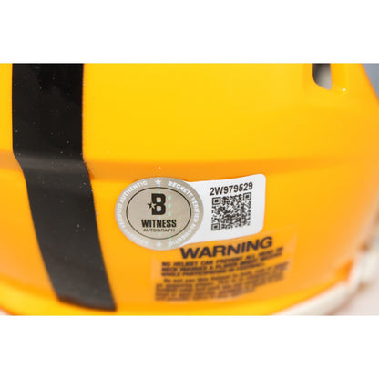 Pat Freiermuth Signed Pittsburgh Steelers Mini Helmet (Beckett Witnessed)