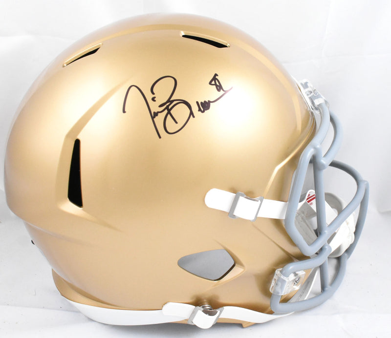 Tim Brown Signed Notre Dame Fighting Irish Full Size Speed Helmet - Black