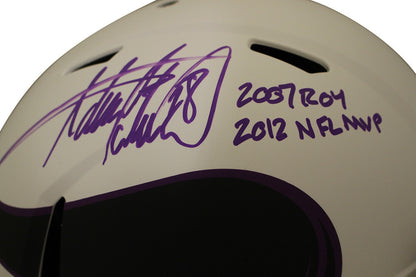 Adrian Peterson Signed Minnesota Vikings Authentic Lunar Helmet ROY MVP BAS