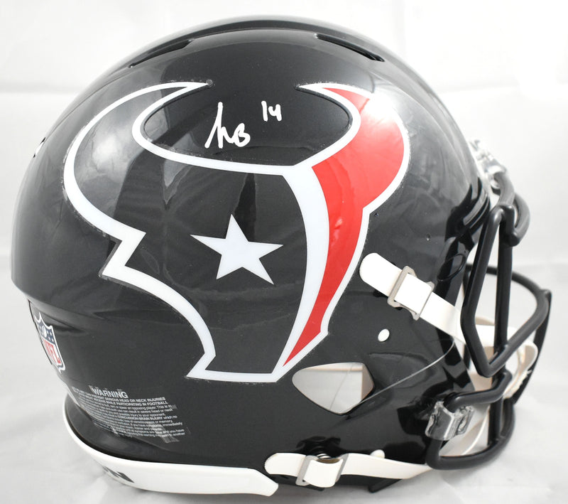 Kayshon Boutte Autographed Houston Texans Full Size Speed Authentic Helmet