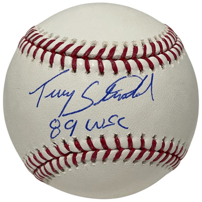 Terry Steinbach Signed Official Major League Baseball (89 WSC Inscription)
