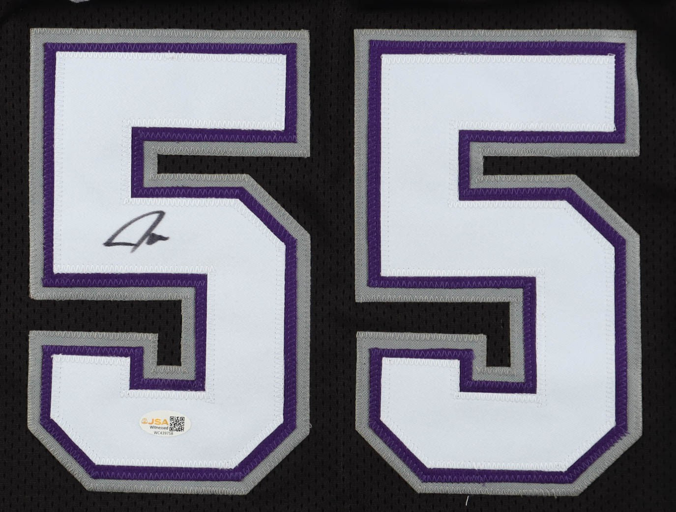 Jason Williams Signed Sacramento Kings Black Custom Jersey
