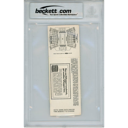 Deion Sanders Autographed Florida State Seminoles 1988 Slabbed Ticket