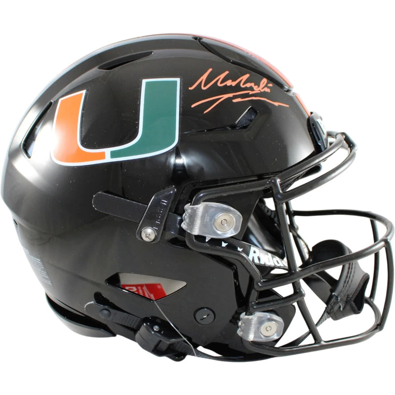 Toney Malachi Signed Miami Hurricanes Full Size Alternate Helmet