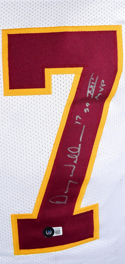 Doug Williams Autographed White Custom Jersey SB MVP Inscription