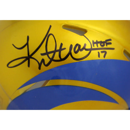 Kurt Warner Signed St. Louis Rams Flash Alternate Mini Helmet (Beckett)