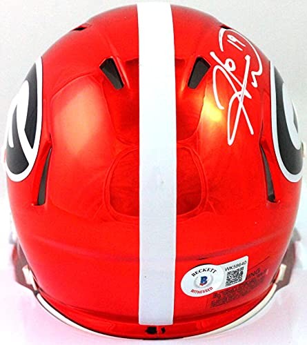 Hines Ward Signed Georgia Bulldogs Chrome Mini Helmet