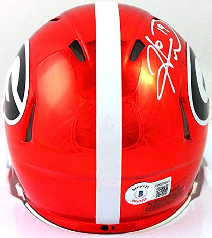 Hines Ward Signed Georgia Bulldogs Chrome Mini Helmet