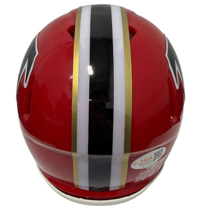 Andre Rison Signed Atlanta Falcons Throwback 1966-69 Mini Helmet