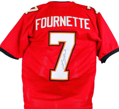 Leonard Fournette Signed Red Custom Jersey