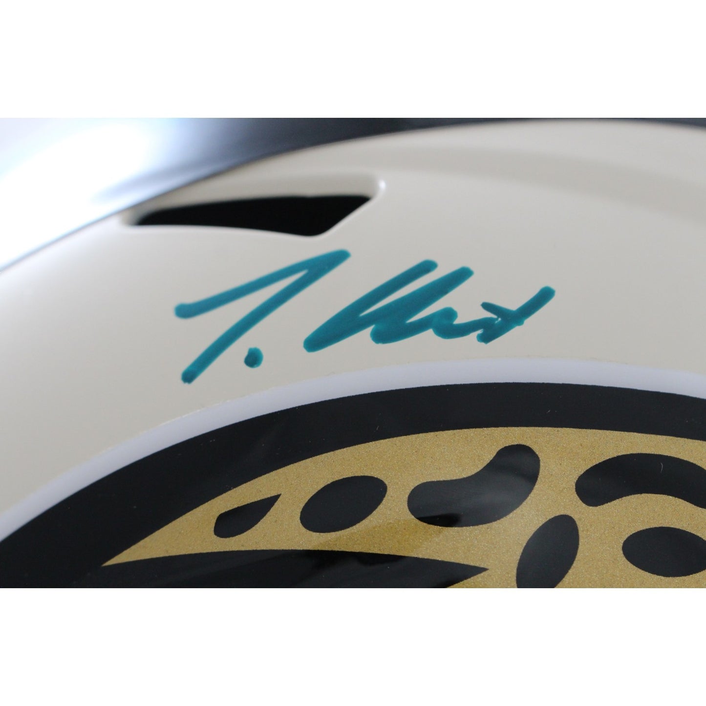 Travis Hunter Autographed Jacksonville Jaguars Full Size Retro Helmet
