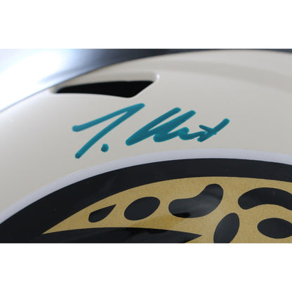 Travis Hunter Autographed Jacksonville Jaguars Full Size Retro Helmet