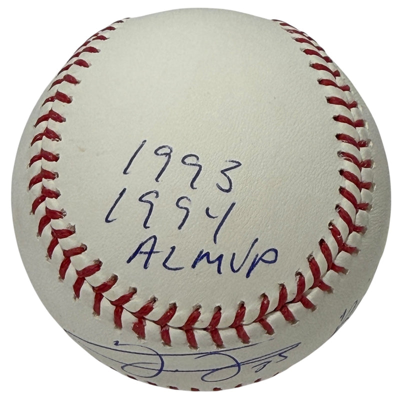 Frank Thomas Autographed ROMLB Baseball with 3 Stat Inscriptions (JSA COA)