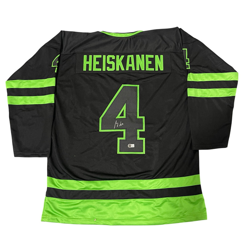 Miro Heiskanen Signed Dallas Stars Custom Black Jersey (Beckett Witnessed)