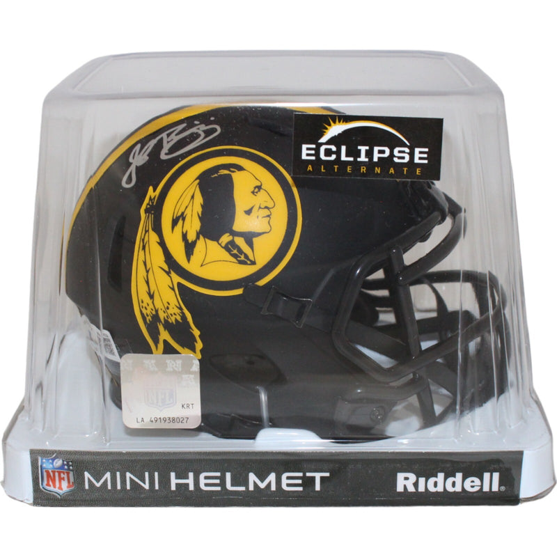 John Riggins Signed Washington Redskins Riddell Eclipse Mini Helmet