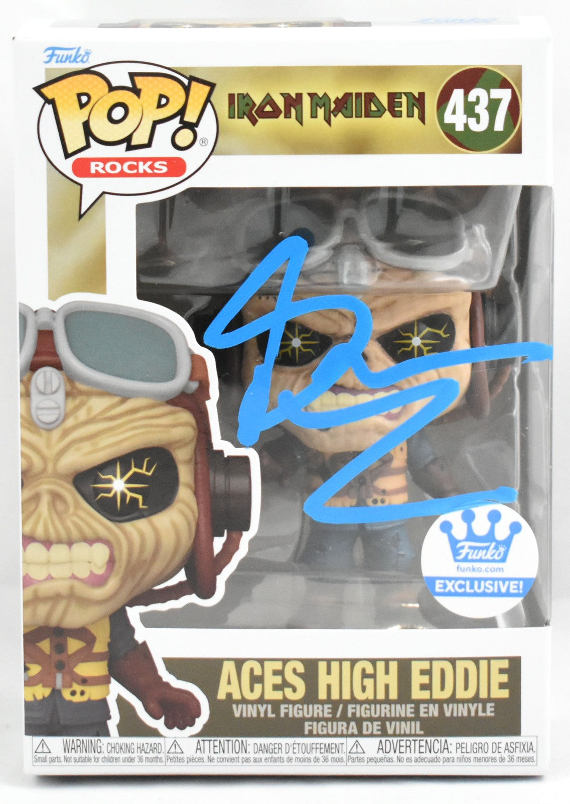 Bruce Dickinson Signed Iron Maiden Aces High Eddie Funko Pop #437