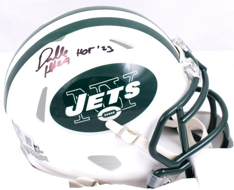 Darrelle Revis Signed New York Jets Mini Helmet - HOF Inscription - Black