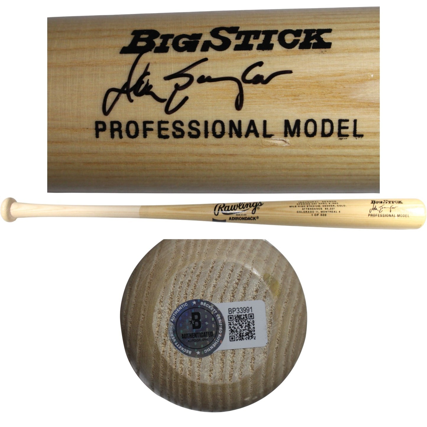 Don Baylor Signed Colorado Rockies 1993 Inaugural Season Bat