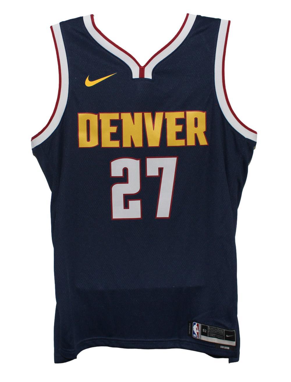 Jamal Murray Signed Denver Nuggets Dark Blue Swingman Jersey Size 52