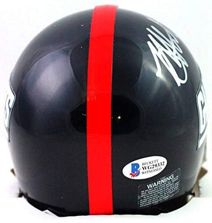 Michael Strahan Signed New York Giants Throwback Mini Helmet