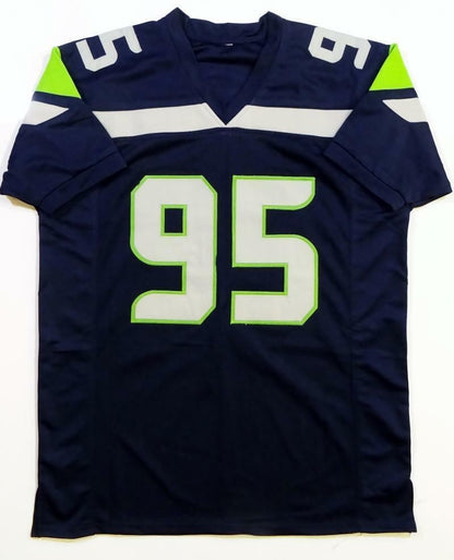 LJ Collier Autographed Blue Custom Jersey