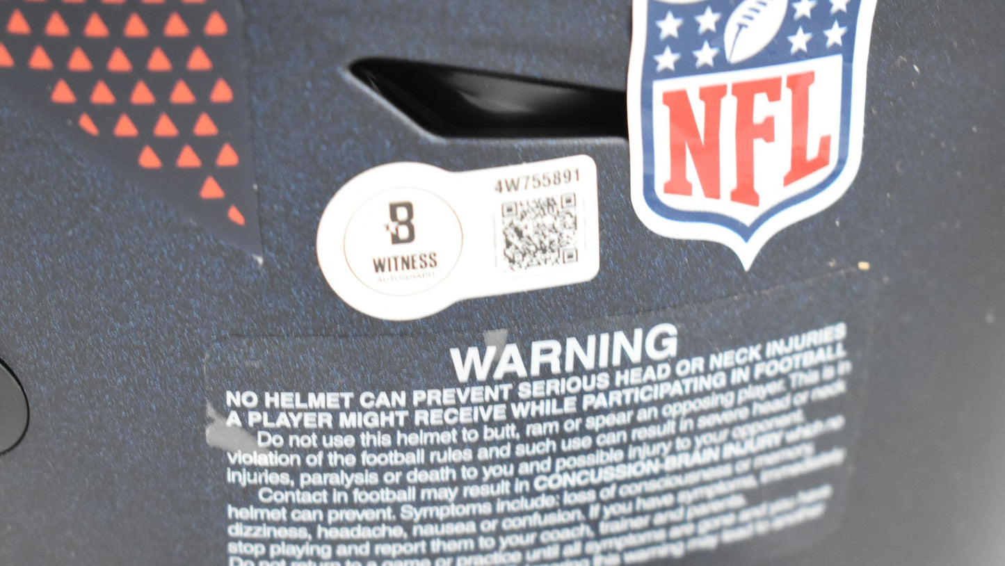 Troy Franklin Signed Denver Broncos Full Size Speedflex Helmet