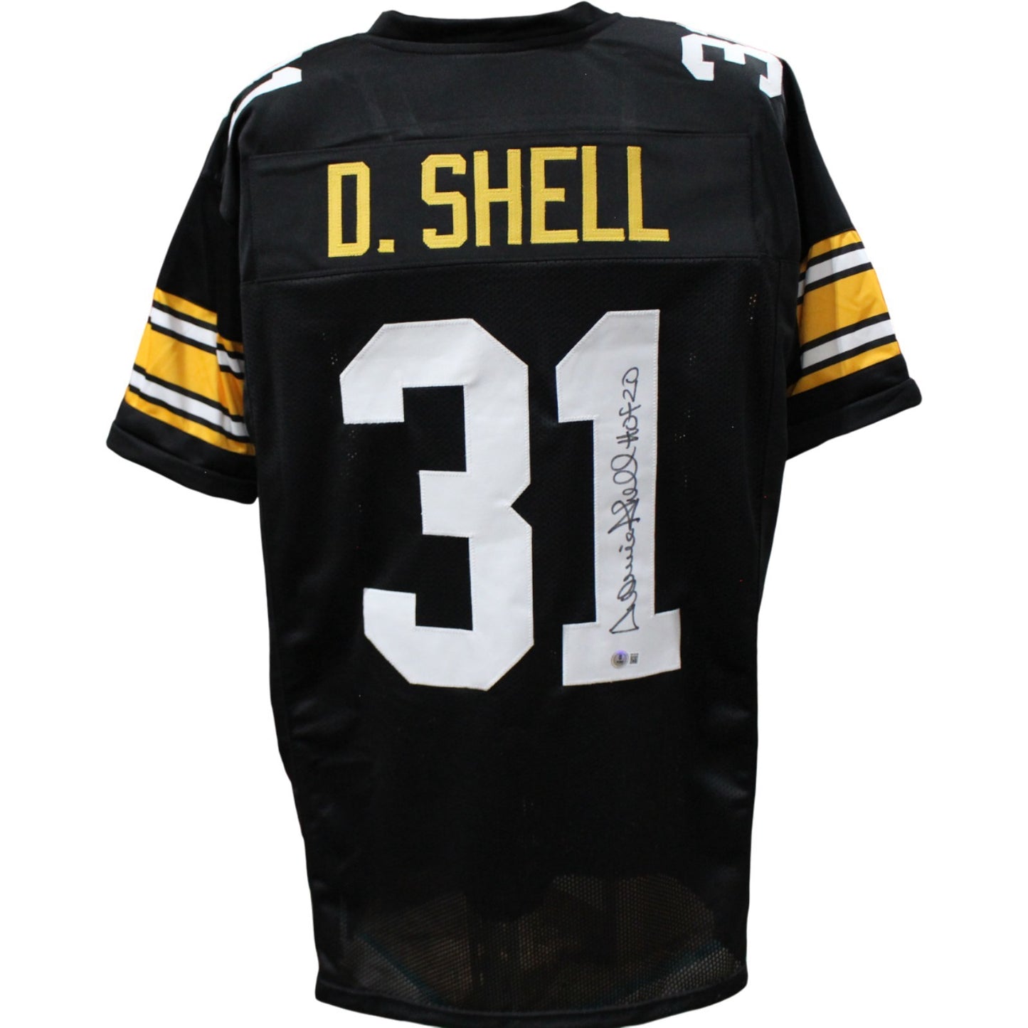 Donnie Shell Autographed Black Pro Style Jersey (HOF 2020 Inscription)