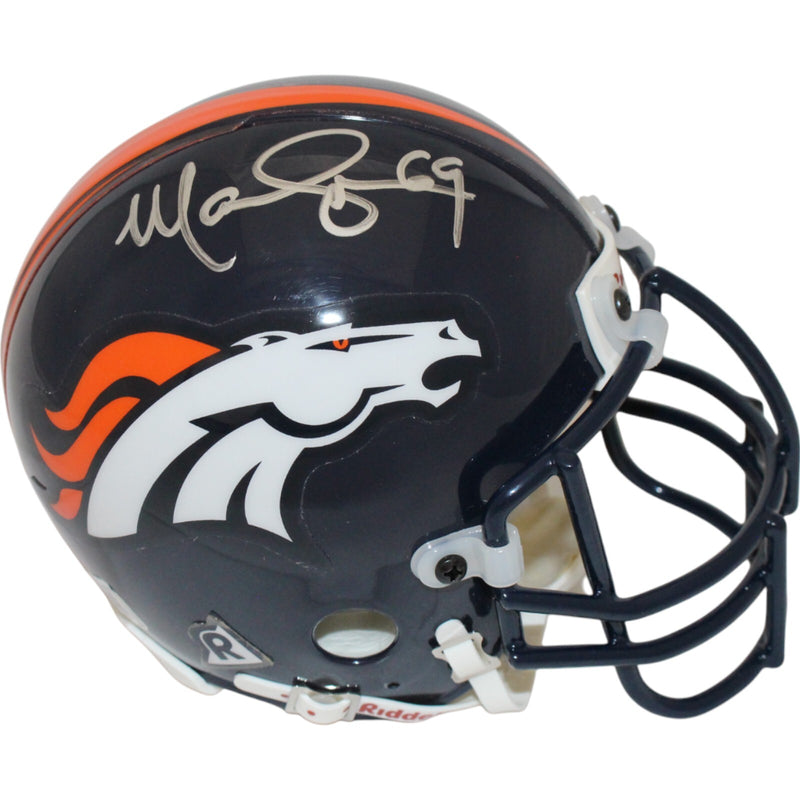 Mark Schlereth Signed Denver Broncos VSR4 Authentic Mini Helmet