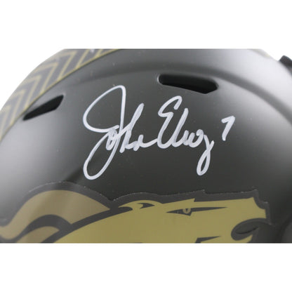 John Elway Autographed Denver Broncos 2025 STS Mini Helmet
