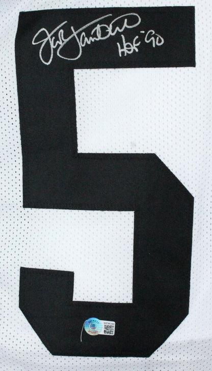 Jack Lambert Signed White Custom Jersey with HOF Inscription
