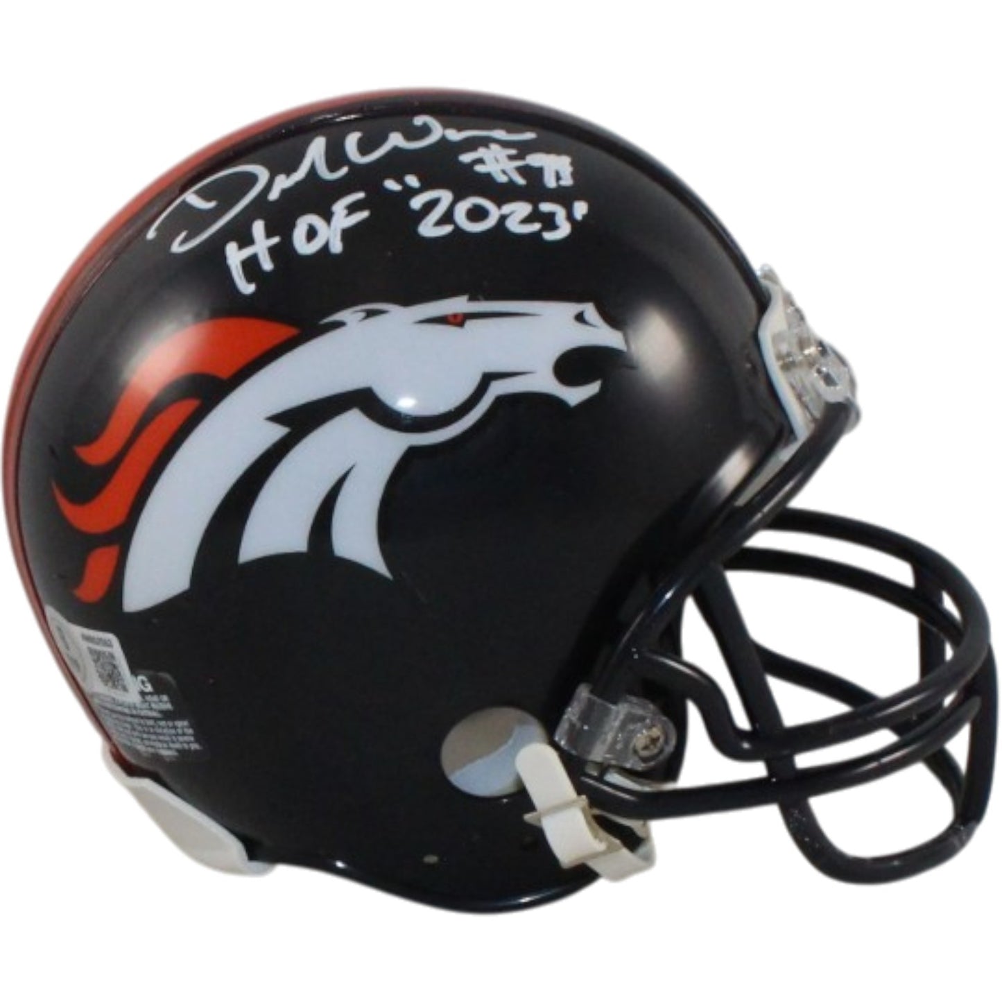 Demarcus Ware Denver Broncos Autographed Throwback VSR4 Mini Helmet