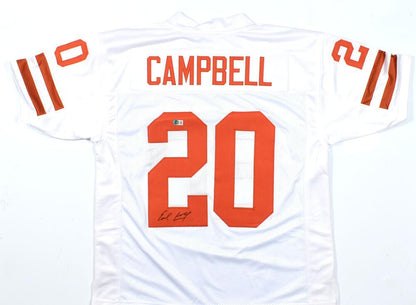 Earl Campbell Signed White Custom College Style Jersey