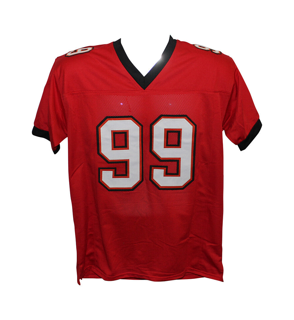Warren Sapp Autographed Pro Style Red Jersey
