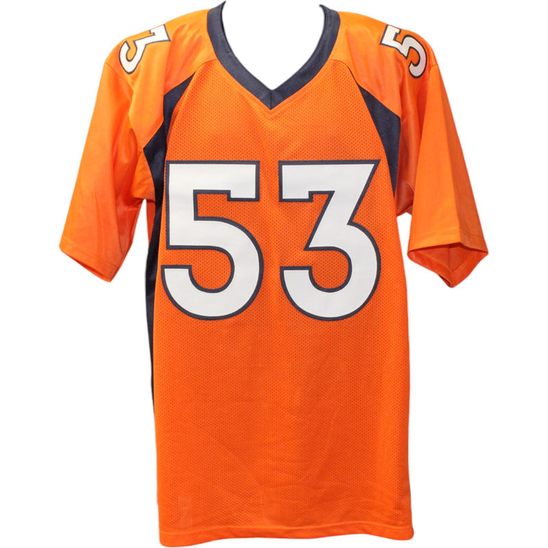 Bill Romanowski Signed Orange Custom Football Jersey (Beckett)