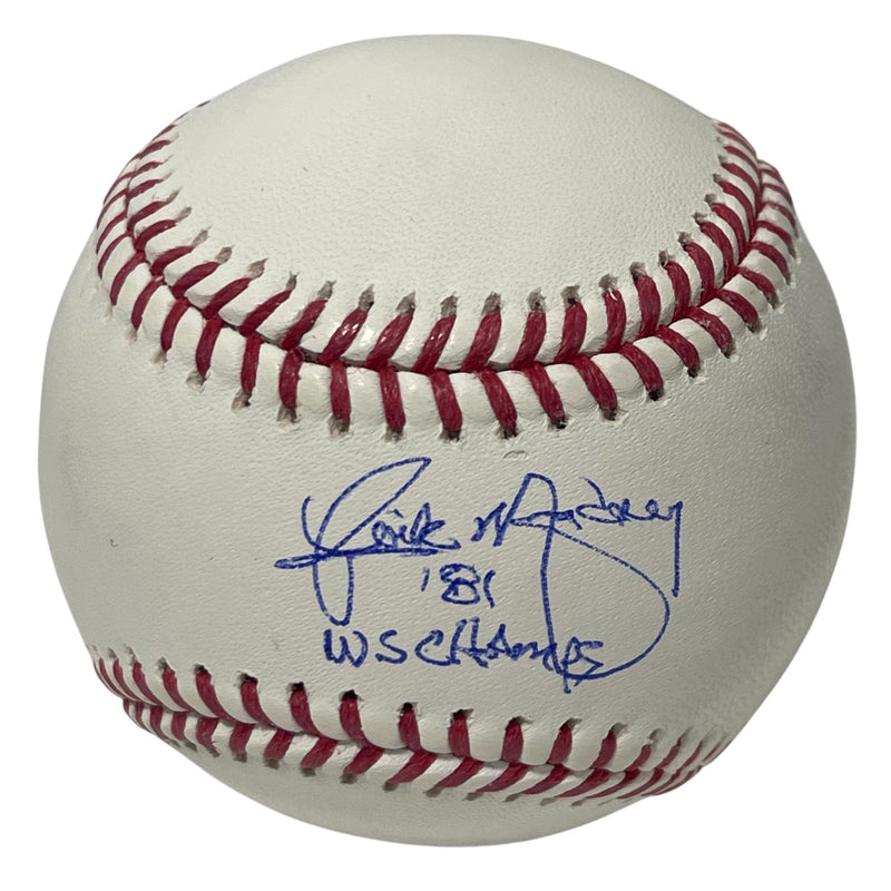 Rick Monday Signed Official Major League Baseball (ROMLB) 81 WS Champs