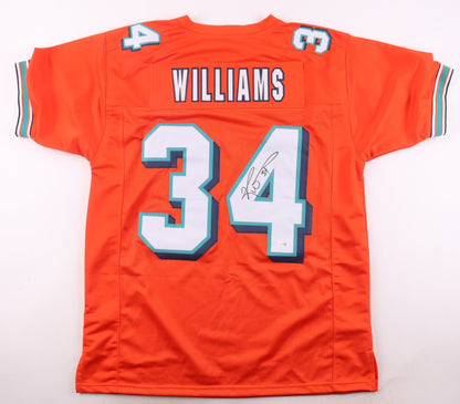 Ricky Williams Signed Miami Dolphins Orange Custom Jersey