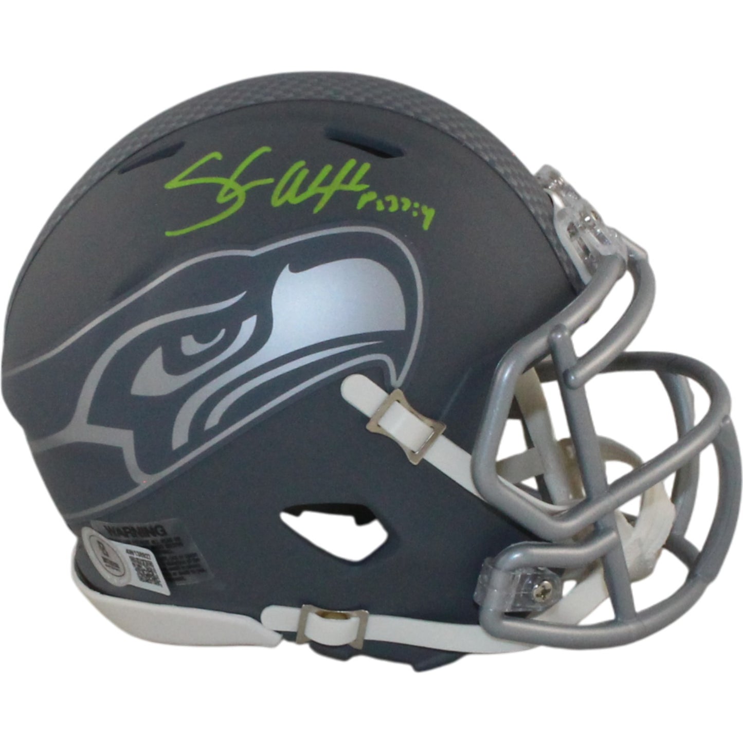 Shaun Alexander Seattle Seahawks Slate Mini Helmet Autographed Beckett