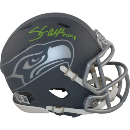 Shaun Alexander Seattle Seahawks Slate Mini Helmet Autographed Beckett