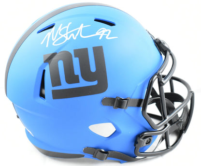 Michael Strahan Signed New York Giants Full Size Rave Speed Helmet