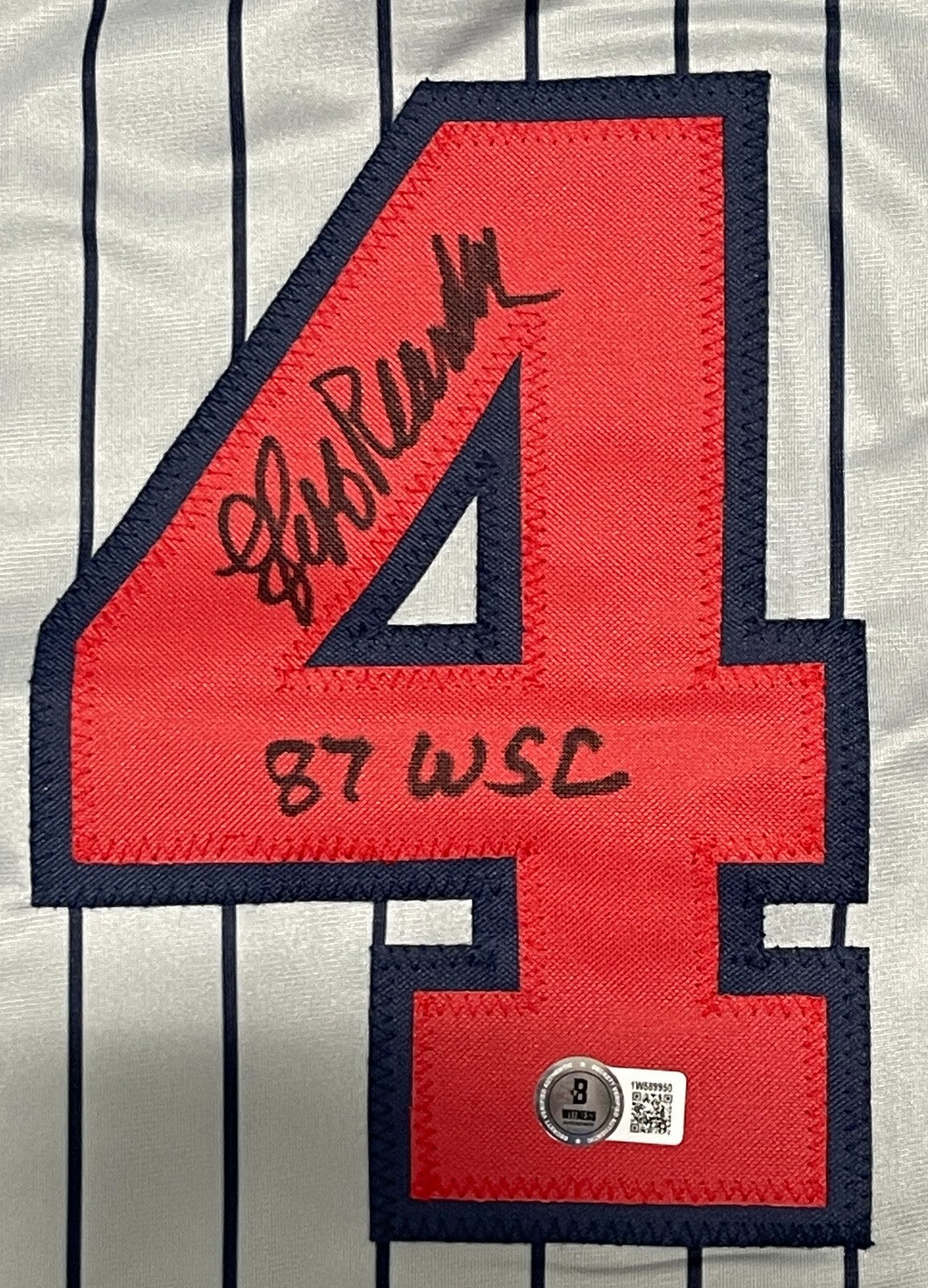 Jeff Reardon Signed Minnesota Twins Custom Jersey - 87 WSC Inscription