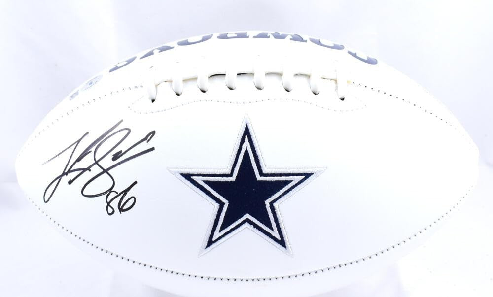 Luke Schoonmaker Signed Dallas Cowboys Logo Football
