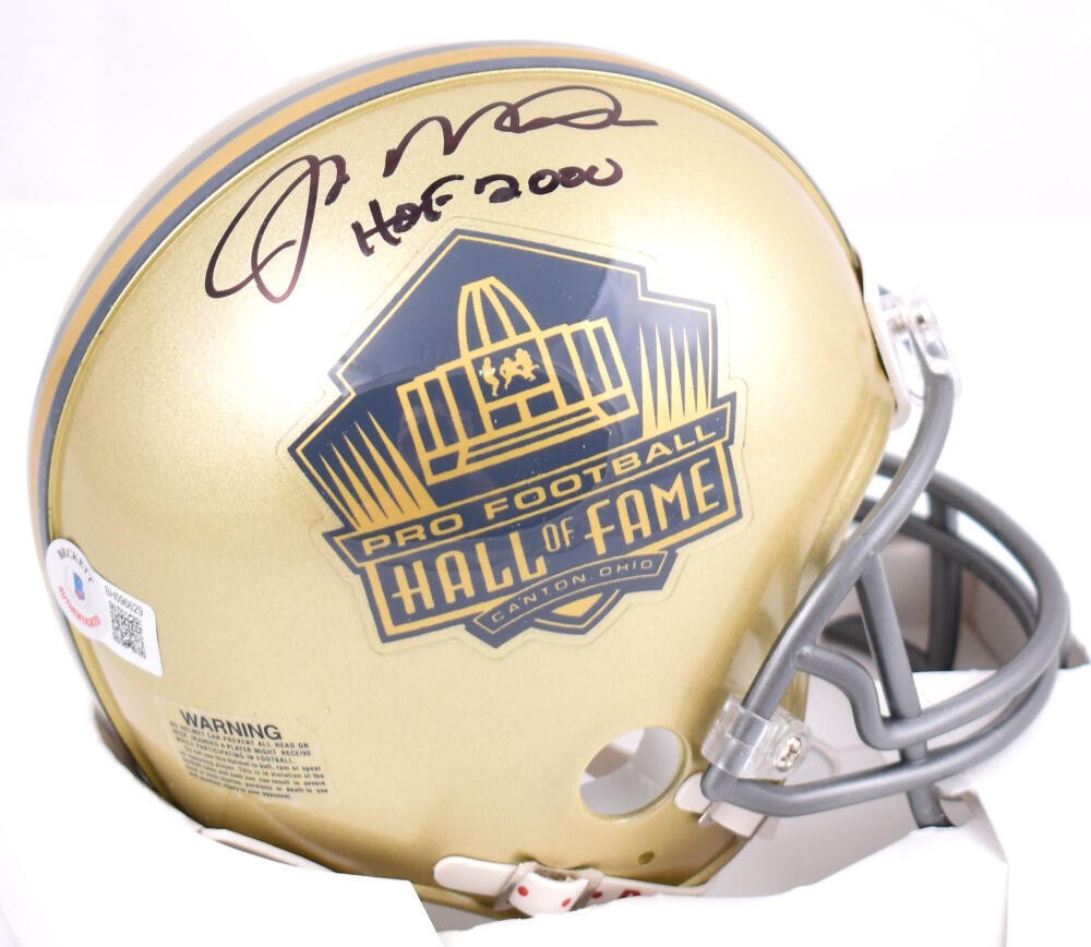 Joe Montana Signed NFL Hall of Fame Gold Edition Mini Helmet (Black)