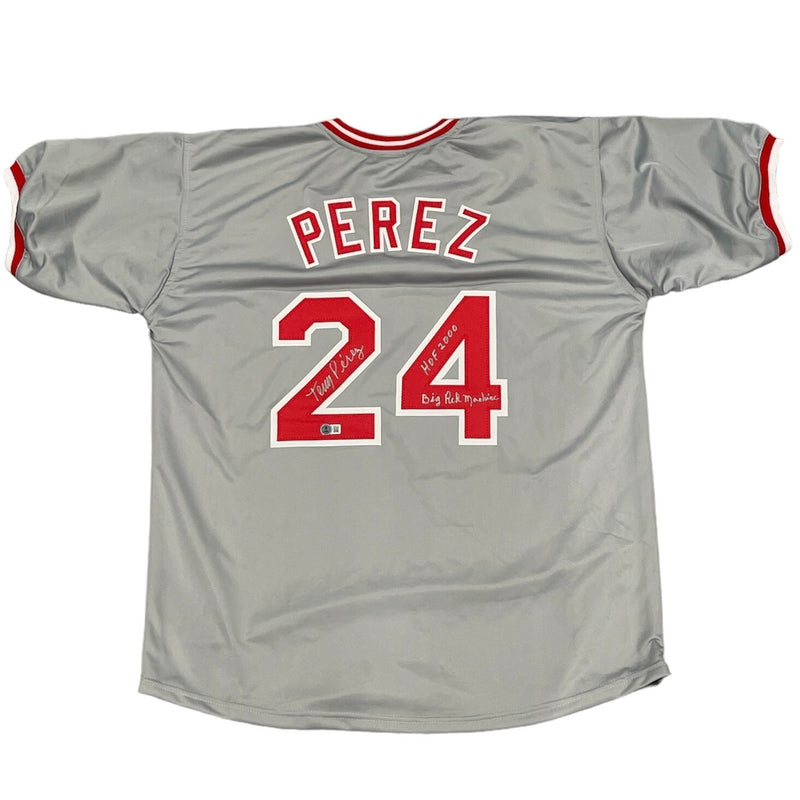 Tony Perez Signed Cincinnati Reds Custom Jersey (2 Inscriptions) BAS
