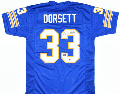 Tony Dorsett Autographed Blue University of Pittsburgh Custom Jersey