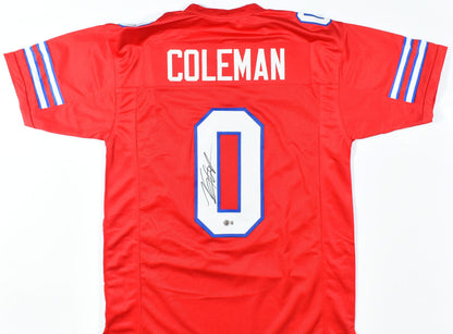 Keon Coleman Autographed Buffalo Bills Red Custom Jersey