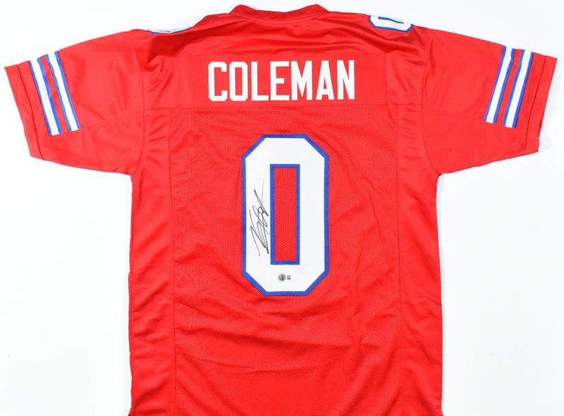 Keon Coleman Autographed Buffalo Bills Red Custom Jersey
